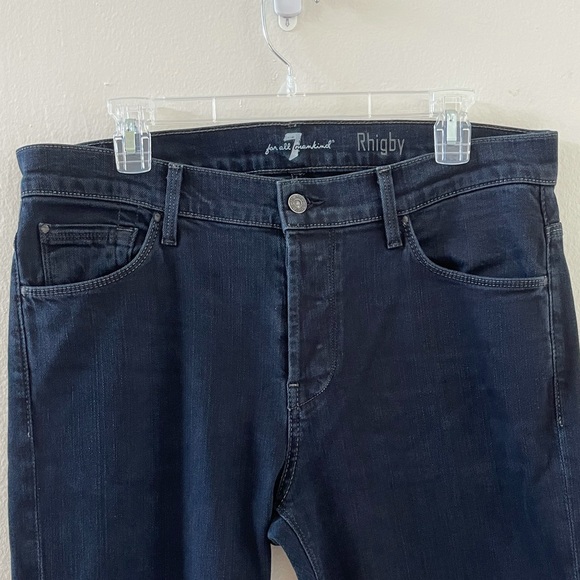 7 For All Mankind Men’s Rhigby Jeans Dark Wash Size 33 - Picture 3 of 9